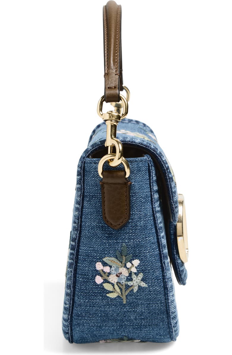 Valentino Garavani Alltime Denim Shoulder Bag, Alternate, color, Blue Multi