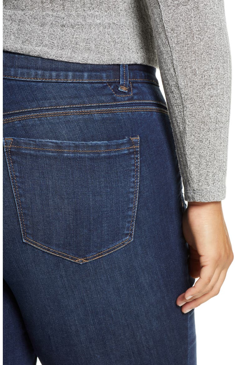 Ab-Solution Ripped High Waist Ankle Skinny Jeans (Nordstrom Exclusive), Alternate, color, BLUE