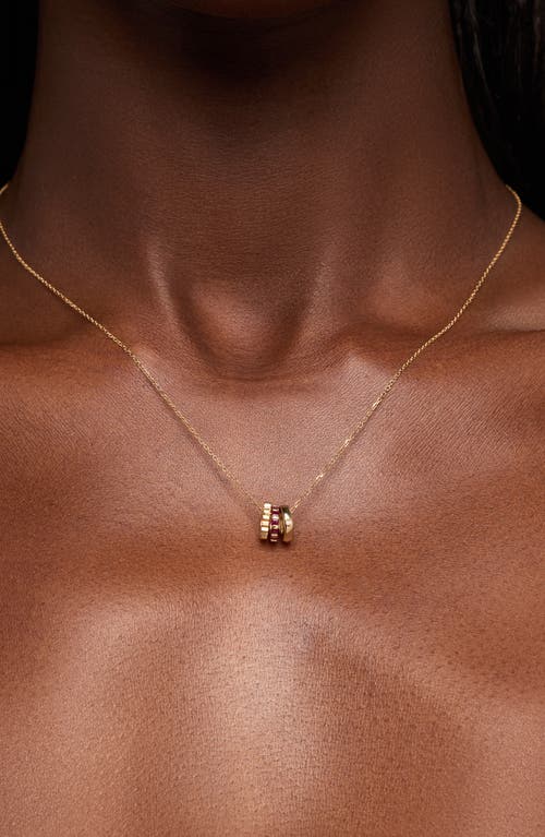 Ana Luisa Solid Ruby Zeno Charm Necklace In Gold