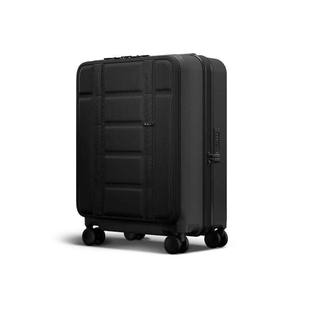 D_b_ Ramverk Pro Hardside 21 Inch Carry On Luggage  Spinner with Zipper Front Access Pocket, Main, color, Black Out