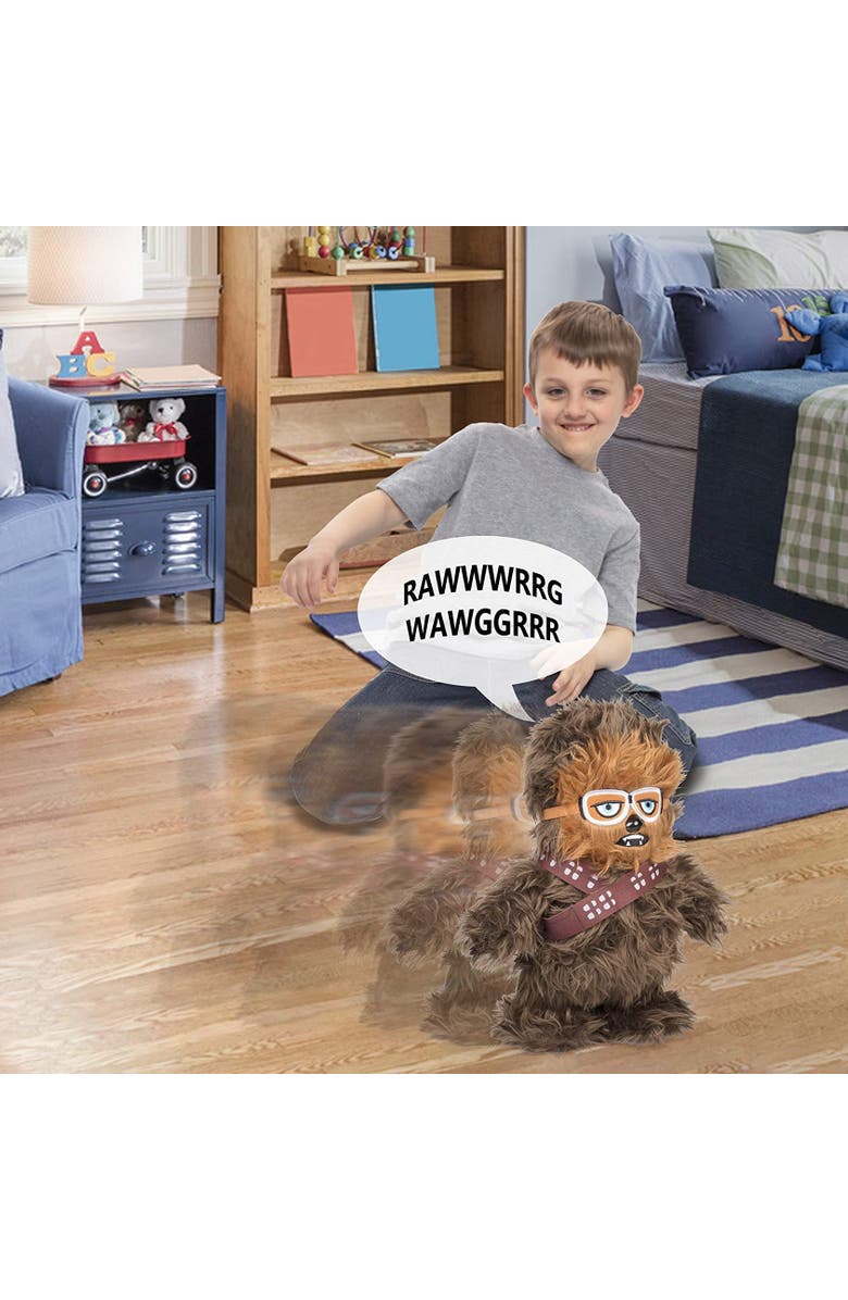 Toynk Star Wars Chewbacca Walk n Roar Plush and Porg Pin | 12 inches, Alternate, color, Brown