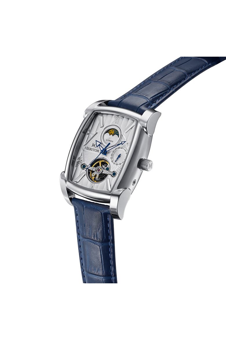 Valentin Mens Automatic Watch with Date, Alternate, color, Blue