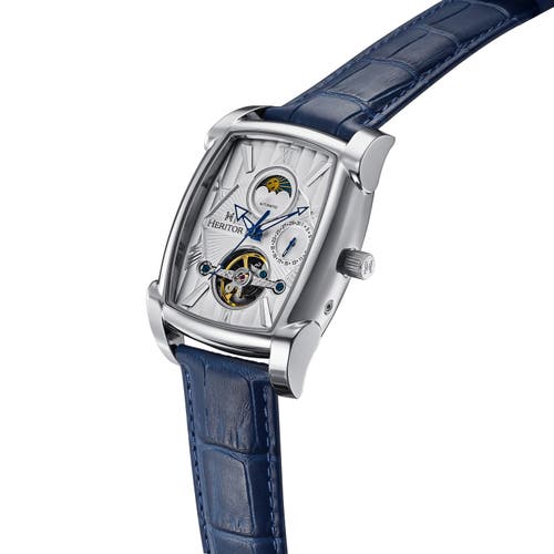 Heritor Automatic Valentin Mens Automatic Watch With Date In Blue