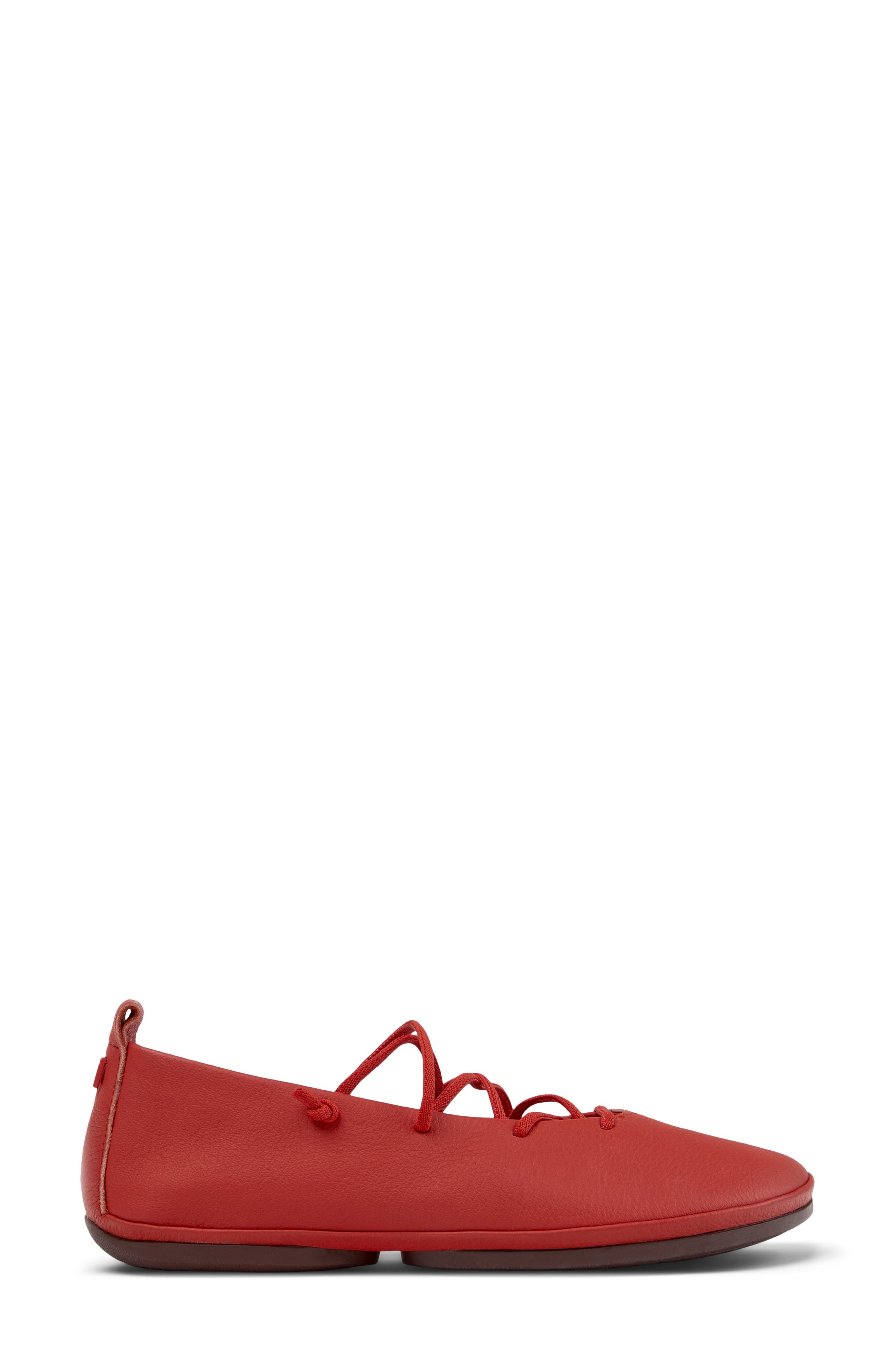 Camper Right Nina Ballerina Flat, Alternate, color, Medium Red
