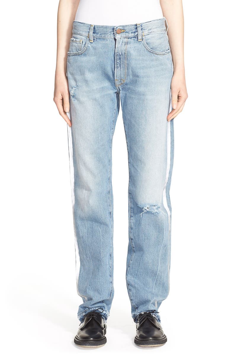 Aries 'Simon' Reflective Tape Contrast Pocket Jeans, Main, color, 