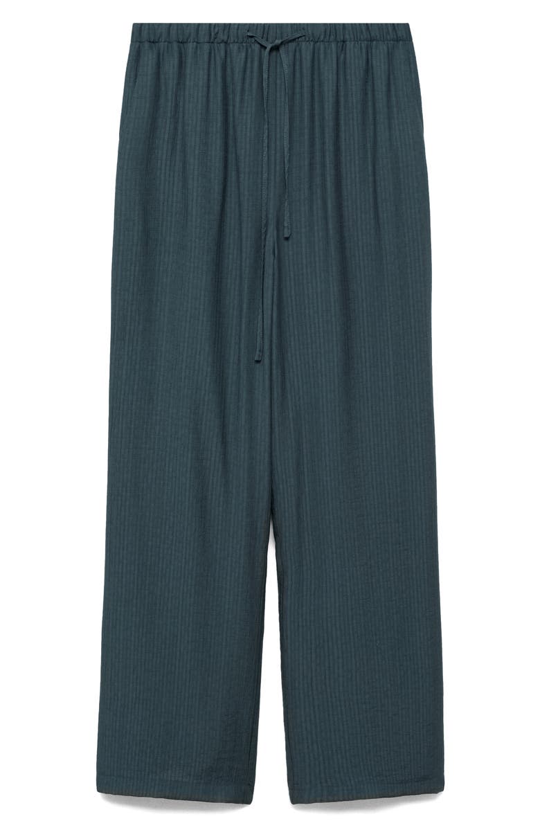 MANGO Drawstring Waist Straight Leg Pants, Alternate, color,