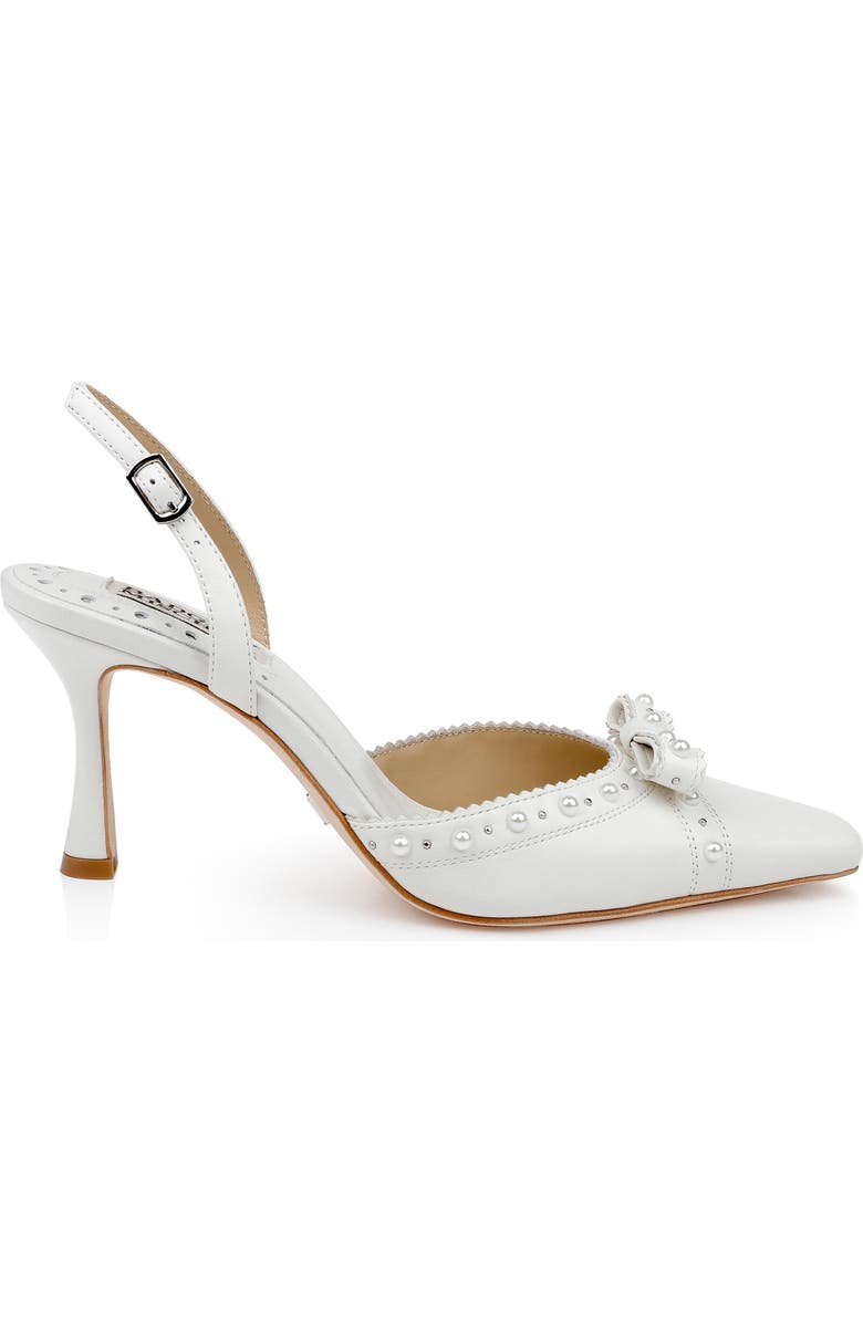 Badgley Mischka Collection Gizelle Slingback Pump, Alternate, color, White Leather