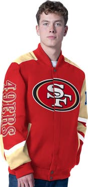 G-III SPORTS BY CARL BANKS Men's G-III Sports by Carl Banks Scarlet San Francisco 49ers Prime Time Full-Zip Racing Jacket