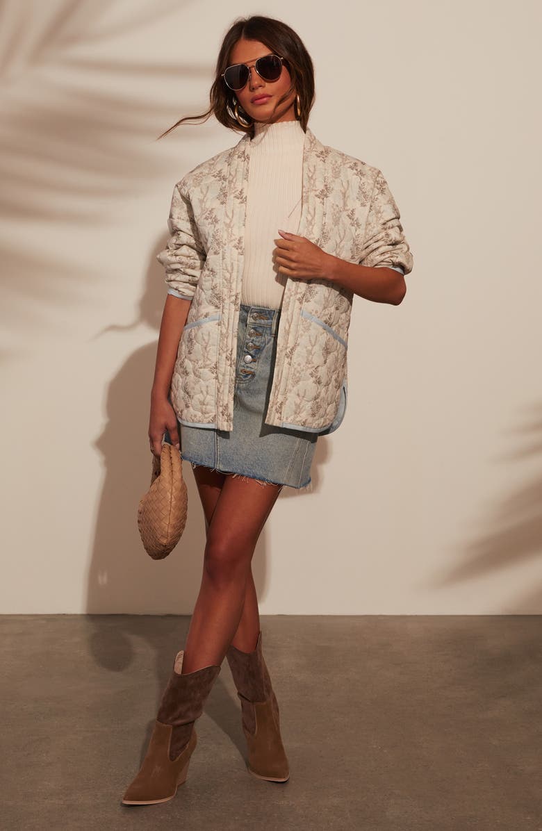 VICI Collection Maggy Open Front Quilted Jacket, Alternate, color,