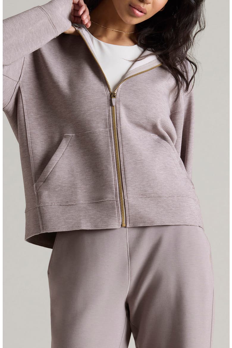 DreamGlow Full Zip Hoodie, Main, color, TAUPE MIST