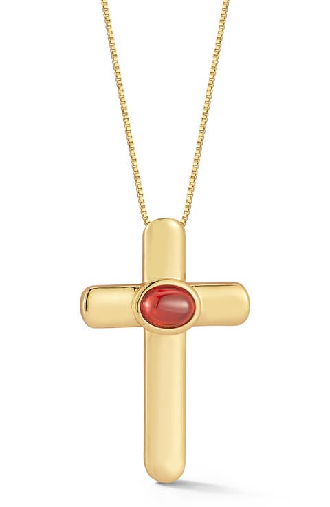 Cubic Zirconia Cross Pendant Necklace