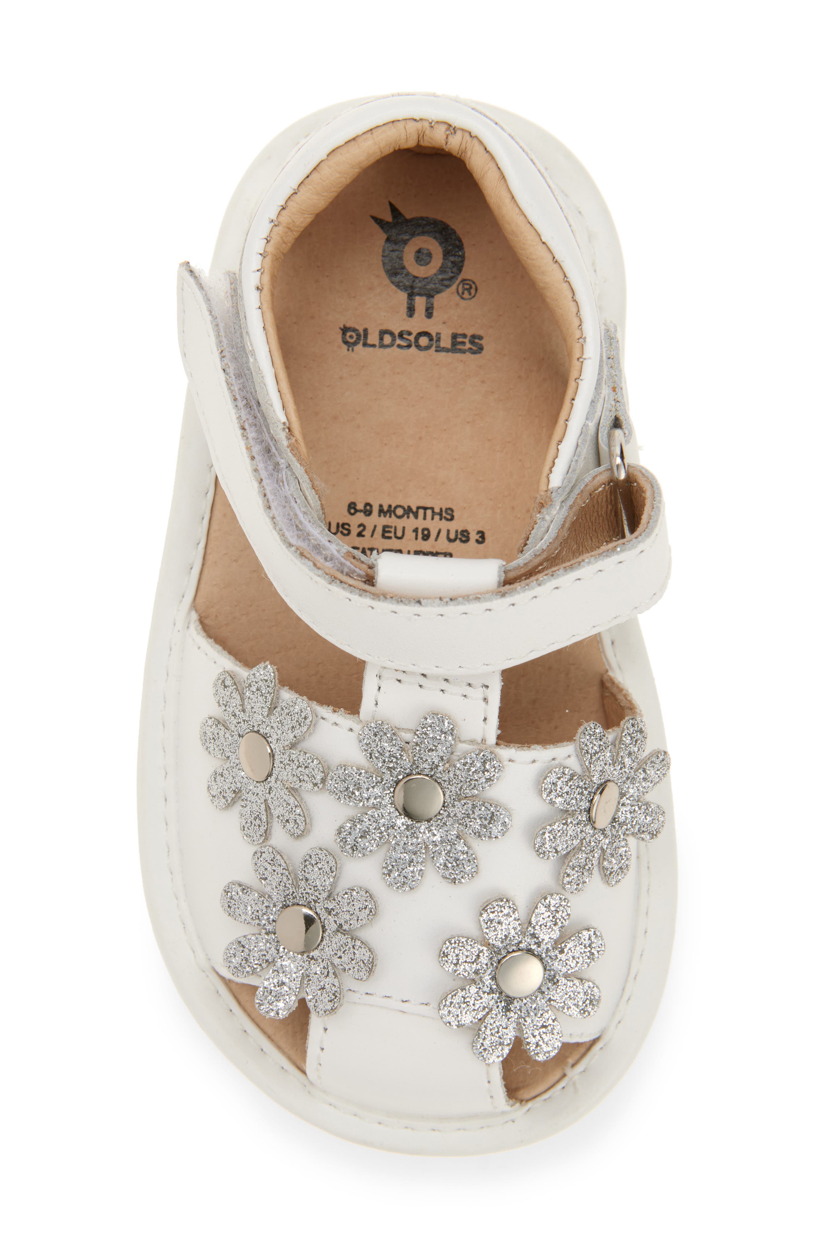 Kids' Wildflower Sandal, Alternate, color, SNOW / GLAM ARGENT
