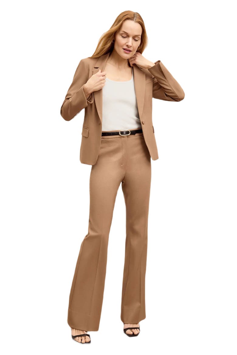 Yasmine Blazer - Wool Twill, Alternate, color, Saddle