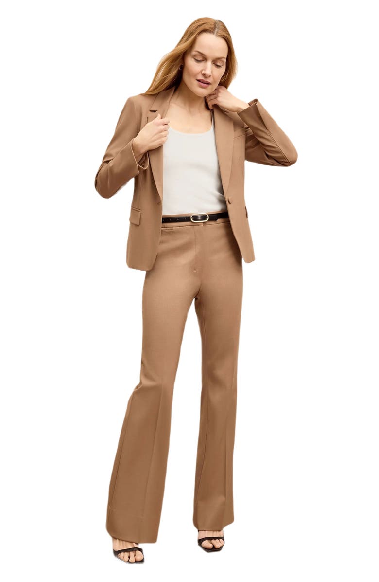 M.M.LaFleur Yasmine Italian Wool Twill Blazer, Alternate, color, Saddle