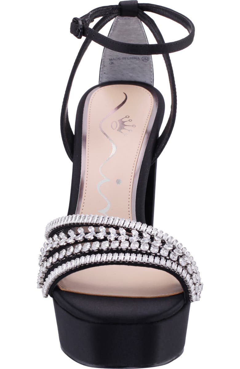 Nina Agitha Ankle Strap Platform Sandal, Alternate, color, Black