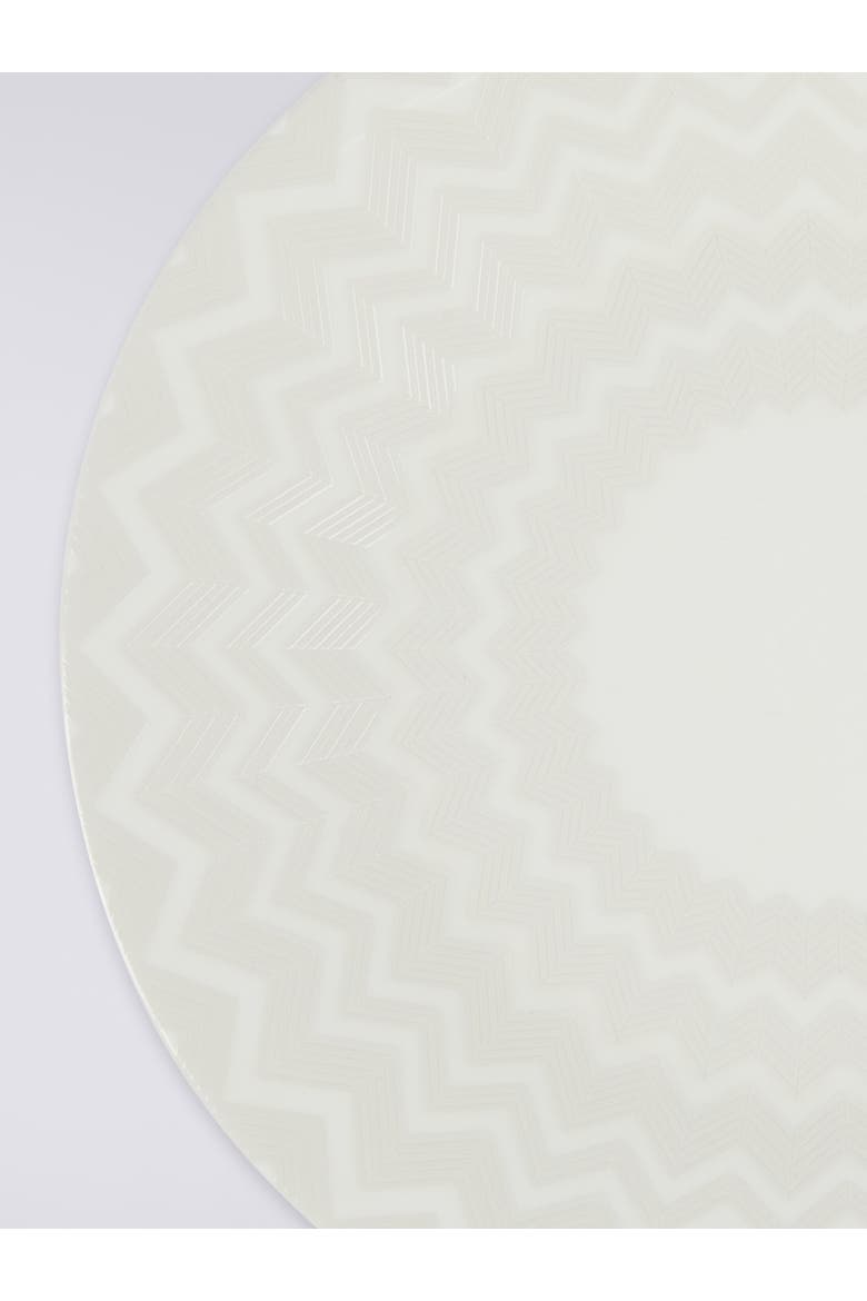 Zigzag White Charger Plate, Alternate, color, White