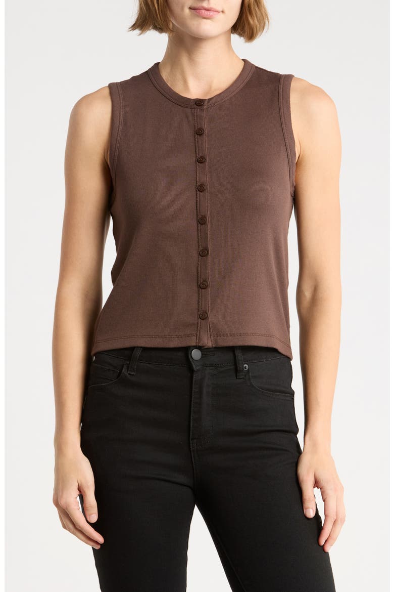 Essie Rib Crop Tank, Main, color, ESPRESSO