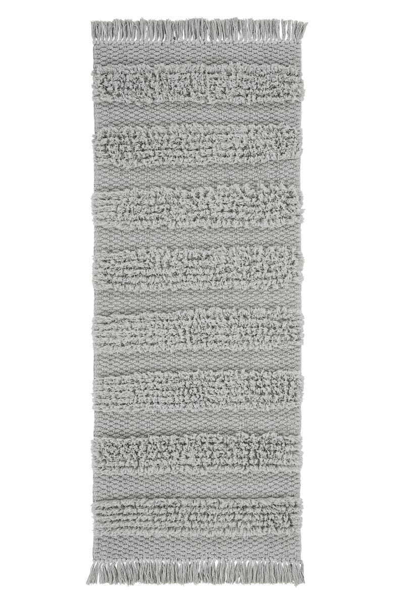 VCNY HOME Savannah Cotton Fringe Indoor Runner, Main, color, Grey
