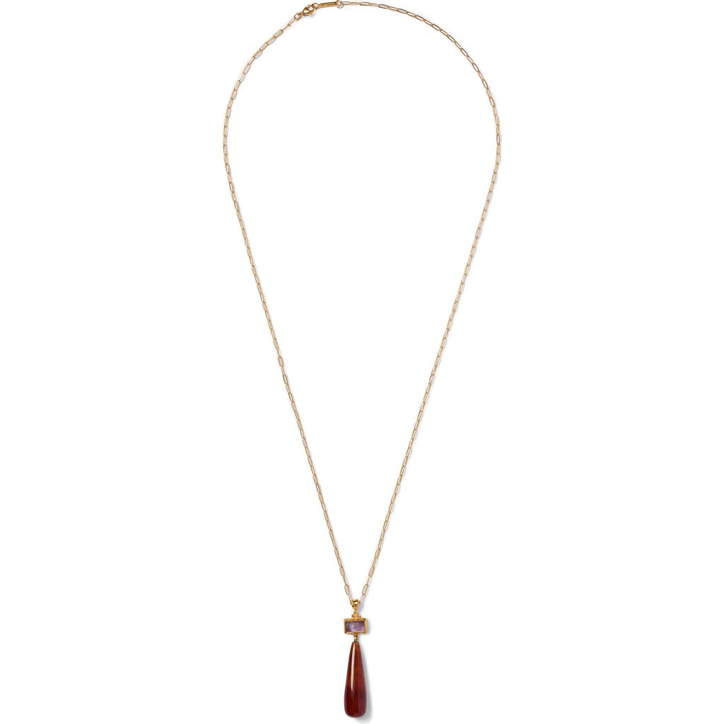 Chan Luu Messina Semiprecious Stone Pendant Necklace In Red