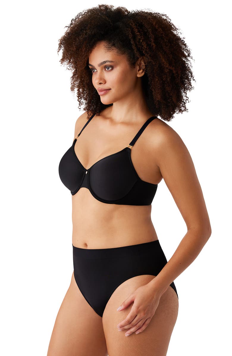 Wacoal Simply Done Underwire Convertible T-Shirt Bra, Alternate, color, Black
