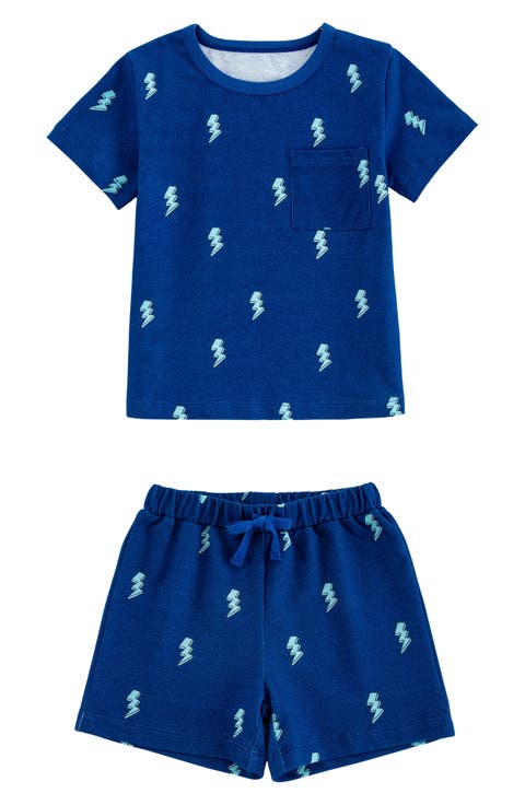 Kids' Print Cotton French Terry T-Shirt & Shorts Set (Toddler)