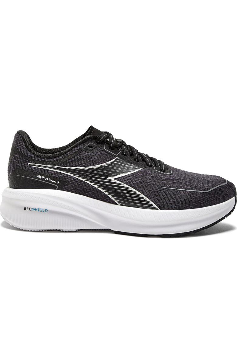 Diadora Mythos Blushield Volo 5 Sneaker, Main, color, Black/White