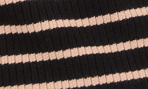 Blu Pepper Mock Neck Pullover Sweater In Black