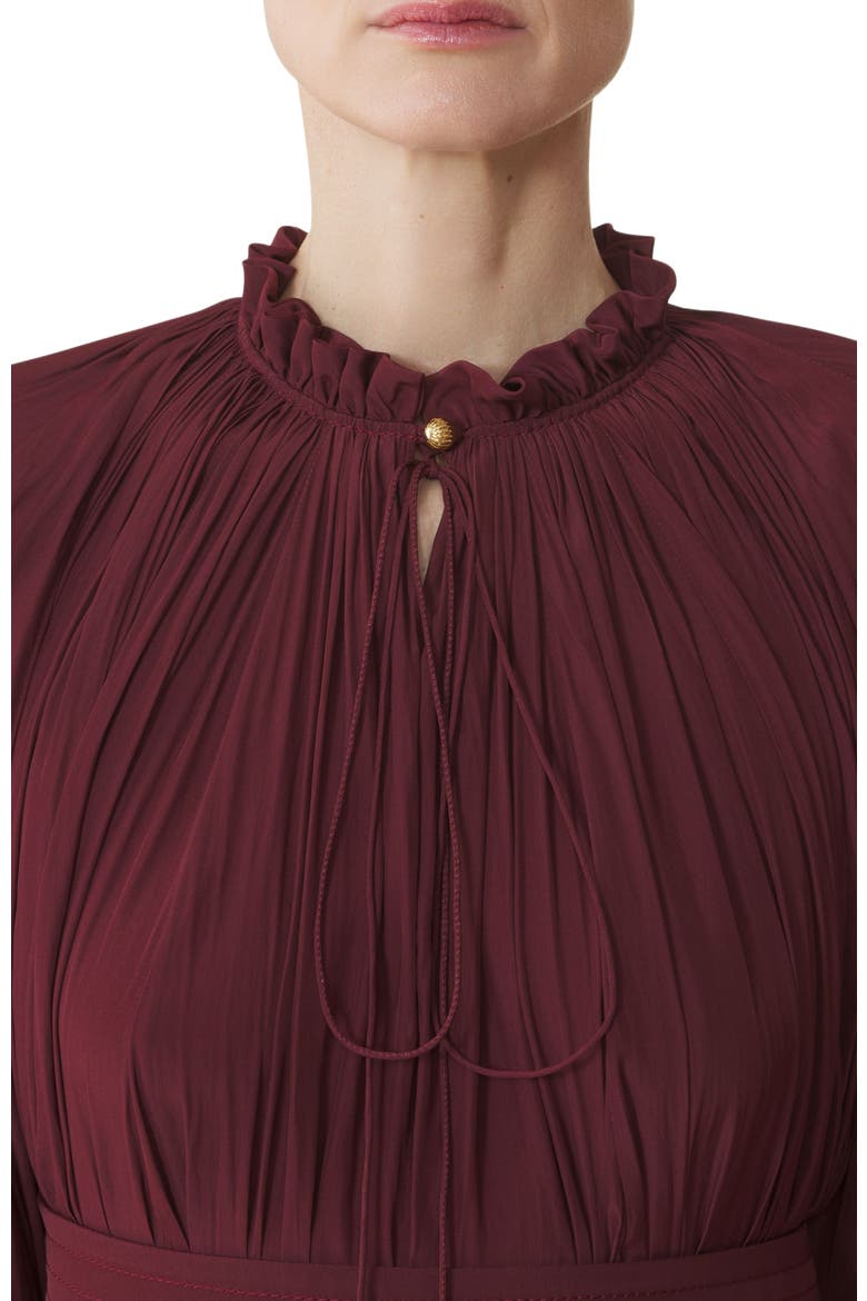Short Charmeuse Dress, Alternate, color, Burgundy
