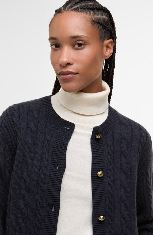 Barbour Elina Knitted Cardigan In Blue