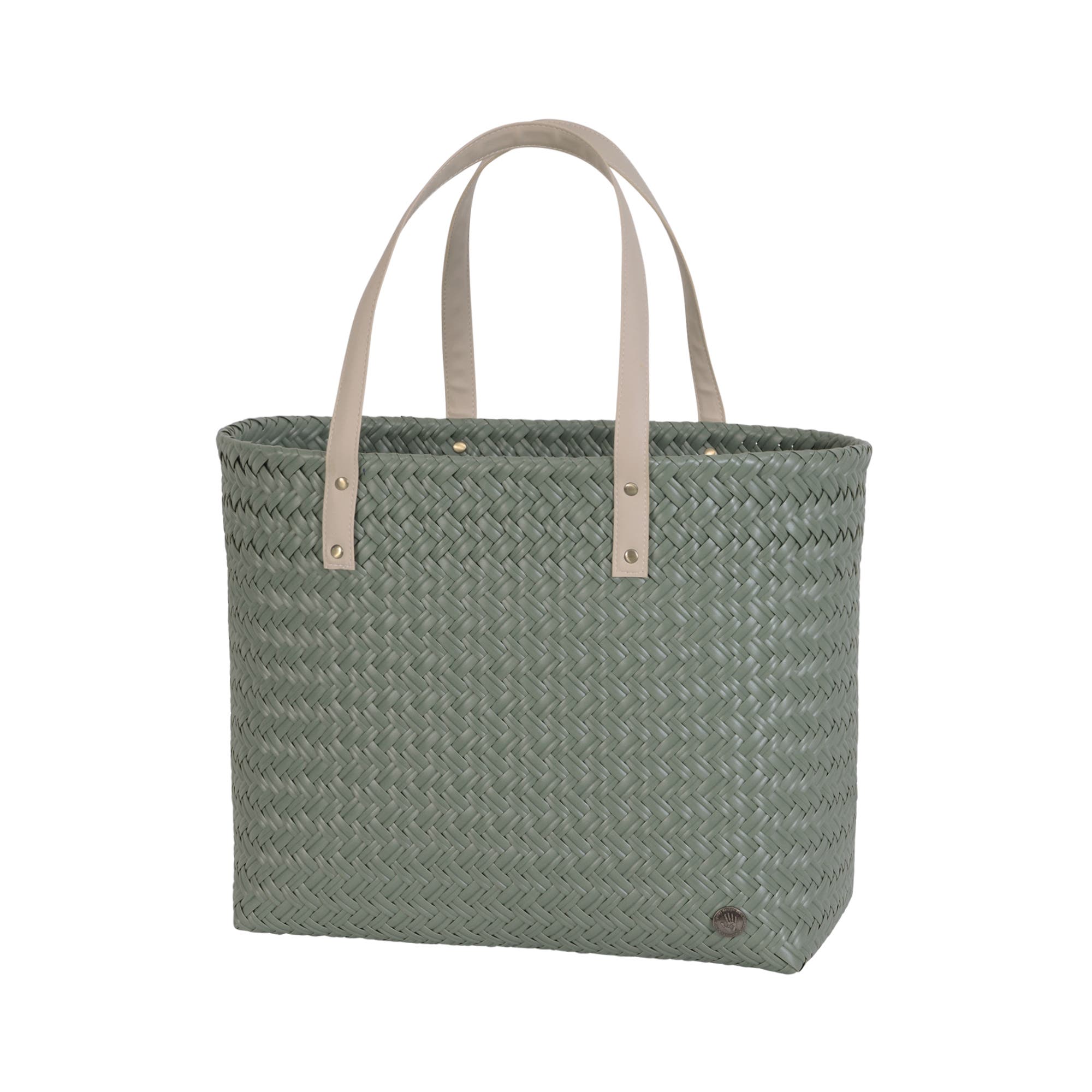 Handed By Faye Recycled Plastic Shopper, Main, color, Sage Green