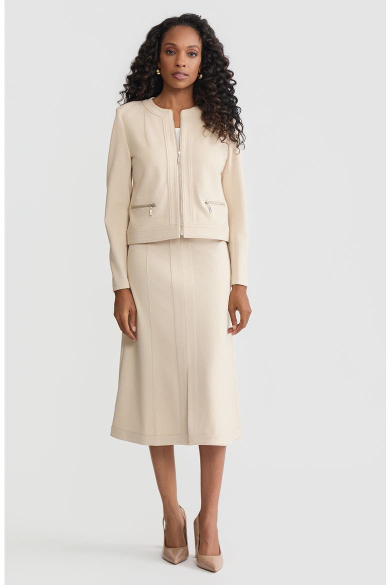 Heritage LuxeStretch Ponte Sport Jacket, Main, color, Biscotti