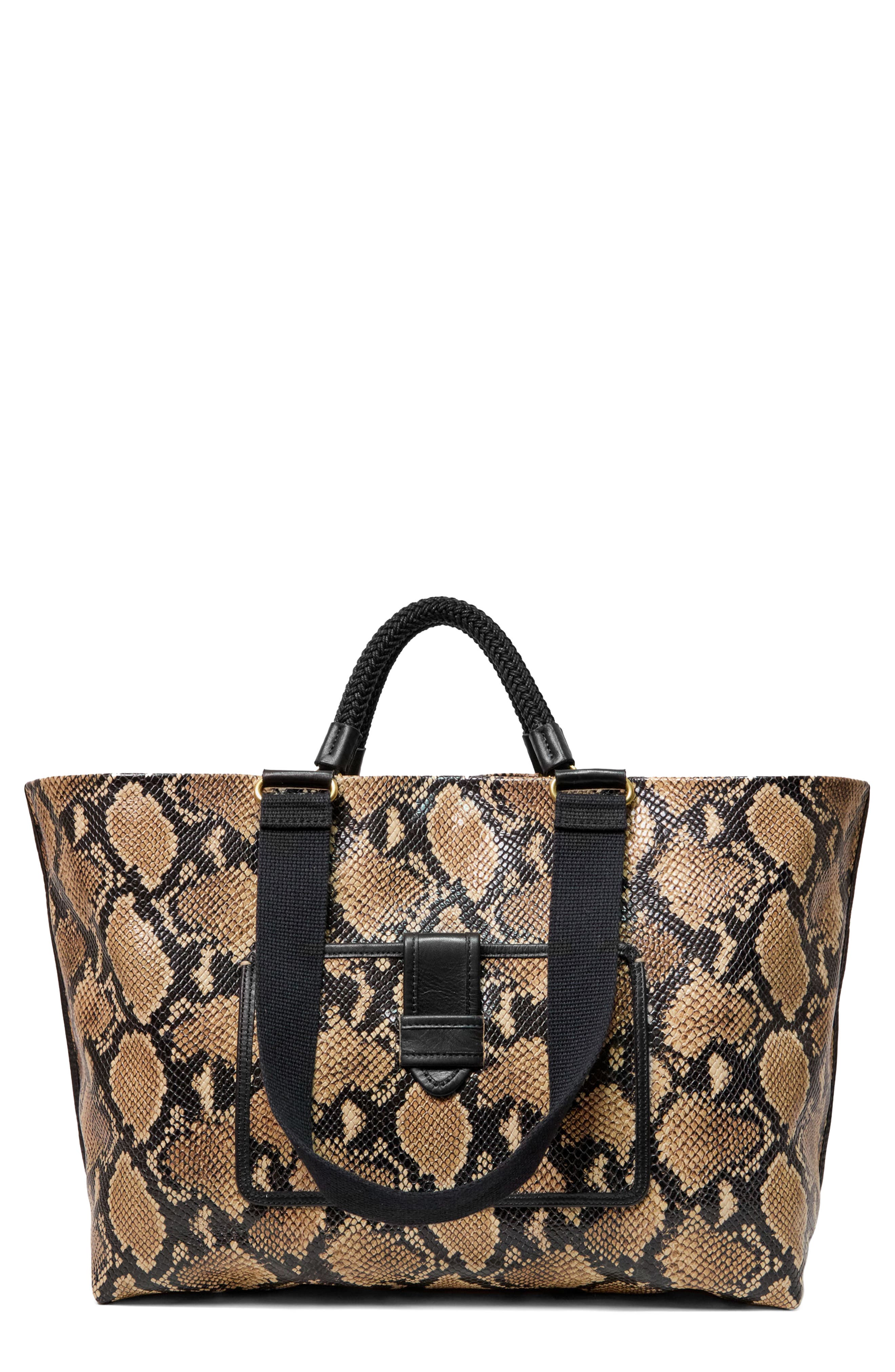 Clare V. Grande Bateau Tote, Main, color, Tan