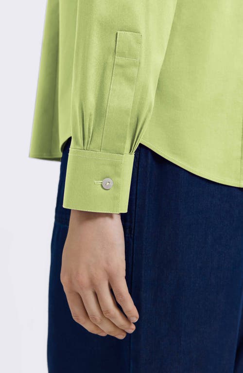 Foxcroft Mary Non-iron Stretch Cotton Button-up Shirt In Green