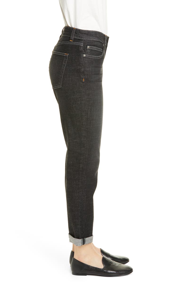 Eileen Fisher High Waist Boyfriend Jeans, Alternate, color,
