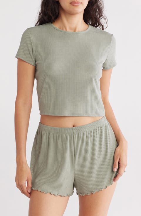 Ribbed Shortie Pajamas