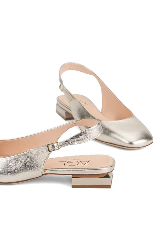 Shop Agl Attilio Giusti Leombruni Agl Angie Slingback Flat In Sandy-golden