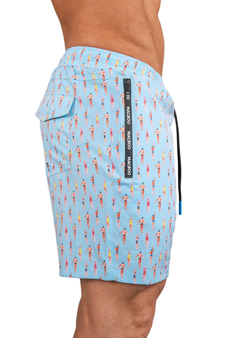 Swim Lion Pool Swim Trunks, Alternate, color, BLUE