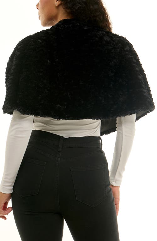 Nina Leonard Faux Fur Bolero In Black