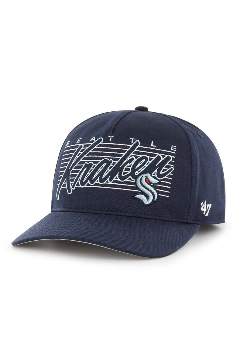 '47 Men's '47 Deep Sea Blue Seattle Kraken Marquee Hitch Snapback Hat, Main, color, Navy