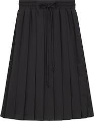 Noni Pleated Large Elastic Waistband and Drawstring Skirt