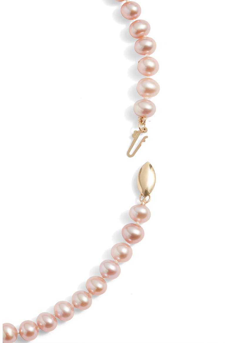 Freshwater Blush Pearl Necklace, Alternate, color, BLUSH- 14K YELLOW GOLD