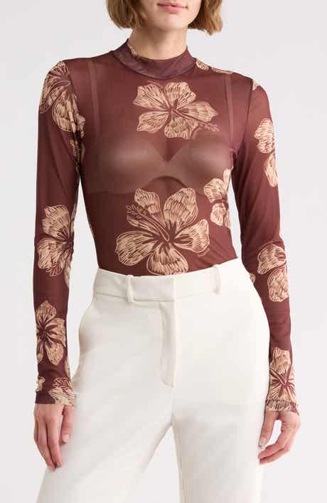 DRESS TO Second Skin Long Sleeve Mock Neck Top