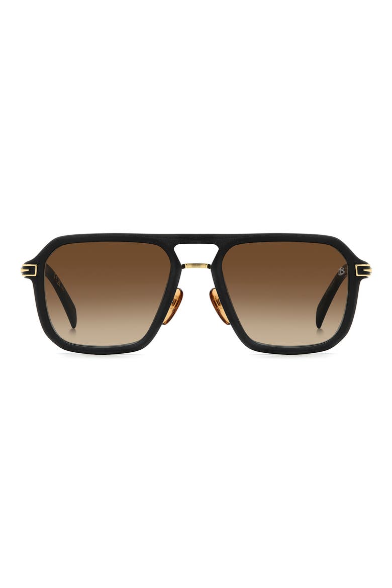 56mm Navigator Sunglasses, Main, color, BLACK GOLD/ BLACK BROWN GREEN