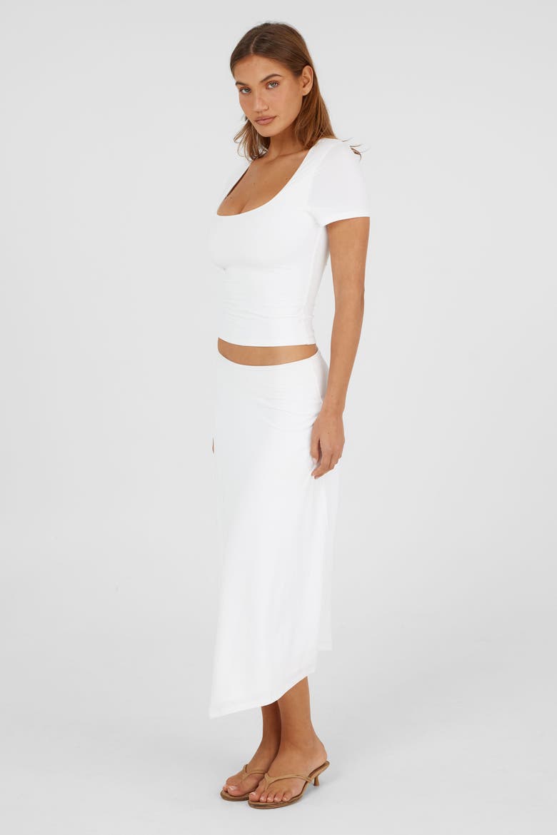 Madeleine Midi Skirt, Alternate, color, White