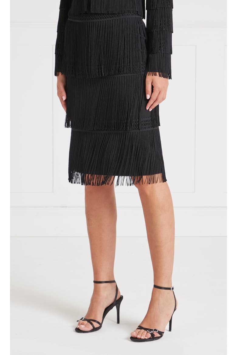 Fringe Skirt, Alternate, color, Black