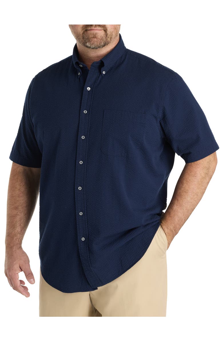 Brooks Brothers Big & Tall Seersucker Sport Shirt, Main, color, 