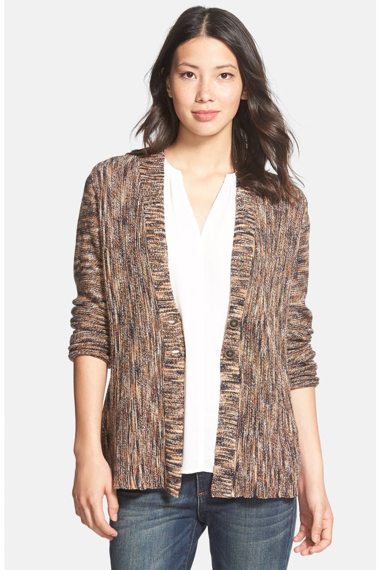 'Mixy Cables' Two Button Cardigan (Nordstrom Exclusive), Main, color, TOPAZ MULTI
