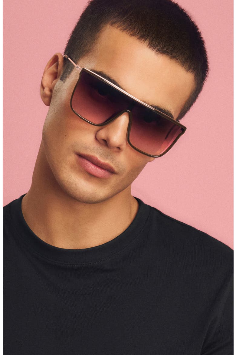 Nightfall Remixed 138mm Shield Sunglasses, Alternate, color, DBRN/RGGL