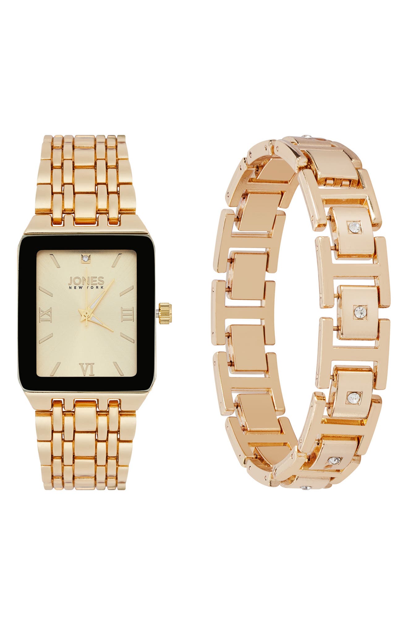 I TOUCH Three-Hand Quartz Mesh Strap Watch & ID Bracelet Set