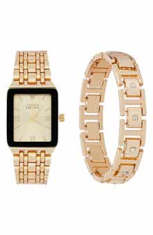 I TOUCH Three-Hand Quartz Mesh Strap Watch & ID Bracelet Set
